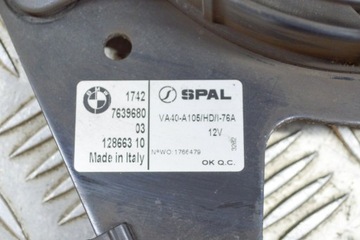 BMW I8 I12 ZADNÍ KAROSÉRIE DODATEČNÉ ELELKTRICKÝ VENTILÁTOR 7639680 1.5 HYBRIDNÍ
