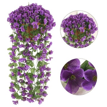 Искусственные цветы Цветочная гирлянда Белый висячий искусственный плющ Surfinia