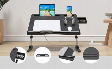 MOZOS GAME-SL2 DUŻY STOLIK PODSTAWKA POD LAPTOPA ŚNIADANIOWY DO ŁÓŻKA ERGO+