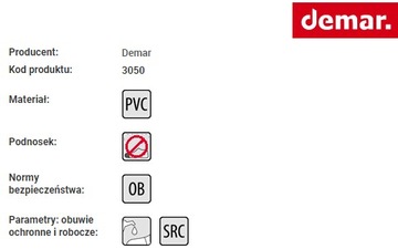 Demar RAINNY Ż kalosze spożywcze białe 39/40