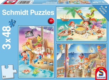 Schmidt Puzzle 3 x 48 el Załoga piracka