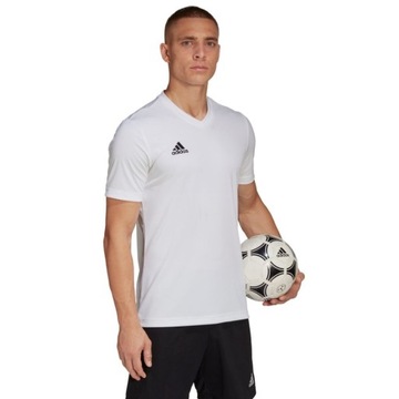 ADIDAS Koszulka Męska T-Shirt ENTRADA 22 Sportowa Logo Biała r.L