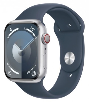 Умные часы APPLE Watch 9 с GPS, 45 мм, серебристый