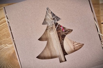 Набор деревянных аксессуаров, рождественский подарок, рождественский поднос.