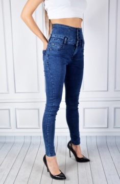 Джинсы скинни с высокой талией и пуш-ап