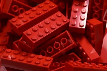 Lego czerwony klocek 2x6 2456 6szt