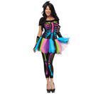 Kostium Szkieletorka neonowa Halloween trup M/L