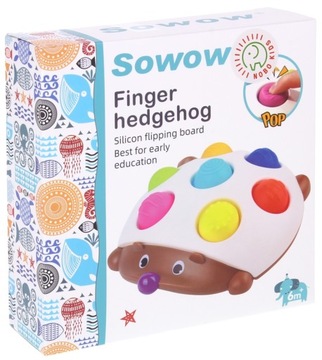 Zabawka Sensoryczna Anystresowa Zręcznościowa dla Malucha Pop It Jeżyk Jeż