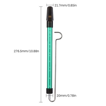 Металлическая скользящая флейта со свистком и шкалой