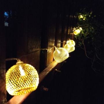 Светодиодный солнечный садовый светильник GIRLAND GOLDEN Balls