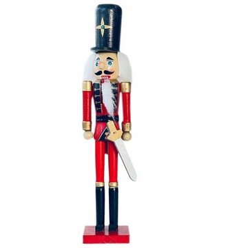 FIGURKA ŚWIĄTECZNA DZIADEK DO ORZECHÓW 23 cm wojak