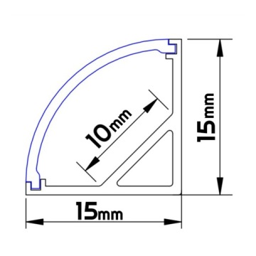 Алюминиевый профиль ДЛЯ СВЕТОДИОДНЫХ ЛЕНТ 8 и 10 мм Уголок БЕЛЫЙ, комплект 2 м