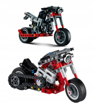 LEGO TECHNIC Мотоцикл Чоппер 2в1 Туристический мотоцикл 163 кубика 7+
