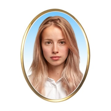 МОГИЛА ДЛЯ ФОТОГРАФИИ ОВАЛ ЦВЕТ ЗОЛОТАЯ РАМА 4x6см