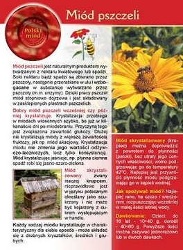 Broszurka informacyjna ulotka - miód pszczeli (20szt) - U1