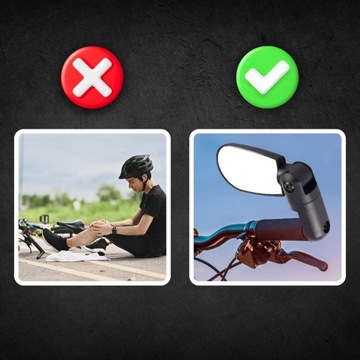 ВЕЛОСИПЕДНОЕ ЗЕРКАЛО ДЛЯ ВЕЛОСИПЕДА, ВИД НА РУЛЬ, ЧЕРНОЕ 15СМ ДЛЯ ПУТЕШЕСТВИЙ