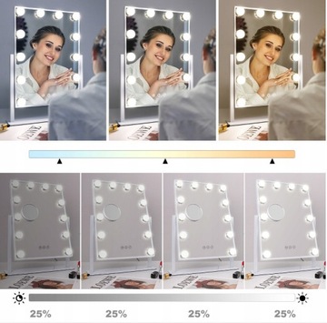 Светодиодное зеркало Зеркала для макияжа Hollywood 300x410 мм