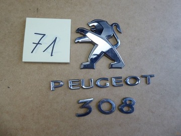 LOGO ZNAKY ZNAK KRYT ZADNÍ PEUGEOT 308 T7