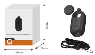 Sunnylife Защитный чехол с ремешком для Insta360 GO 3 черный