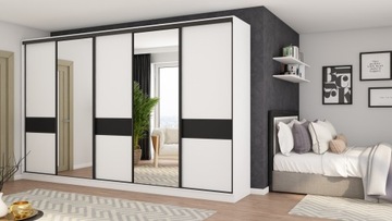 Szafa przesuwna DUŻA z lustrami 360 cm Garderoba