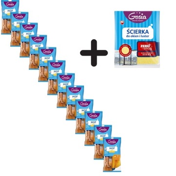 Gosia mop mikrofibra zestaw 12 szt.+ ścierka PVA
