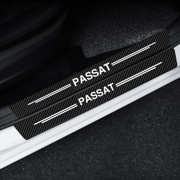 4 sztuk próg próg drzwi samochodu naklejka na VW Volkswagen PASSAT B5 B6 B7