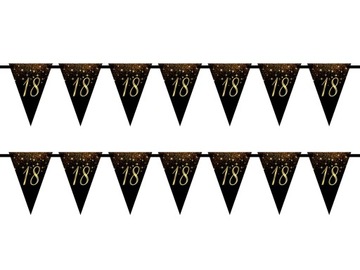 Baner flagi Sparkling na 18 osiemnaste urodziny - 5 m