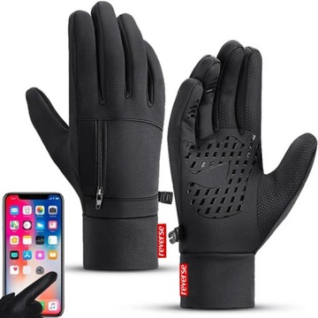 RĘKAWICZKI DOTYKOWE NA ROWER SURVIVAL ROWEROWE ZIMOWE DO BIEGANIA XL/XXL