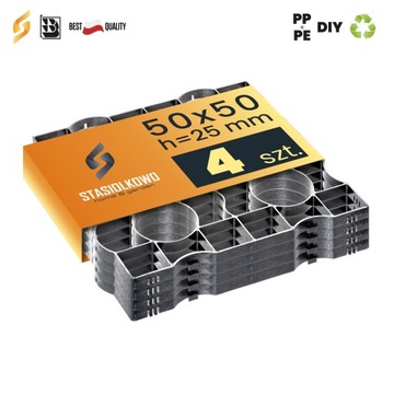4x Kratka parkingowa trawnikowa 50x50 x2,5cm
