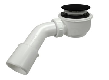 Syfon brodzika fi 50 mm dwa grzybki czarny i chrom