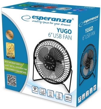 WENTYLATOR WIATRAK USB na biurko Metalowy Cichy