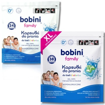 Bobini Family капсули для Прання для дітей сім'ї гіпоалергенні 62 шт.