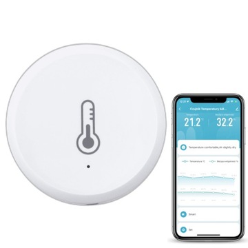 Bezprzewodowy MINI czujnik Temperatury Wilgotności ZIGBEE TUYA