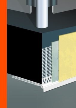 KAPINOS КАПЕЛЬНЫЙ ПРОФИЛЬ ПВХ ЛЕНТА С СЕТКОЙ 2,5