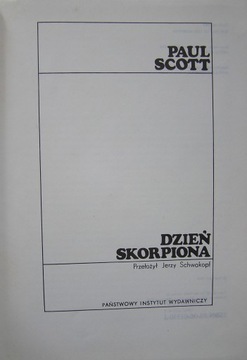 DZIEŃ SKORPIONA Paul Scott NOWA