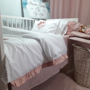 PREMIUM DOTS OLO LACE HEART Пододеяльник Белый 02 100x160