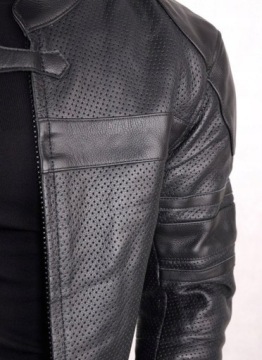 КОЖАНАЯ ЛЕТНЯЯ МОТОЦИКЛОВАЯ КУРТКА KSM028/M