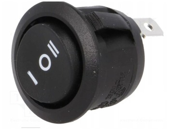 Przełącznik kołyskowy rocker 6A-10A 250V ON-OFF-ON czarny