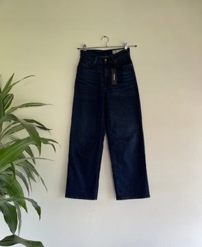 DIESEL | GRANATOWE SPODNIE JEANSY PROSTE| R. 25/32