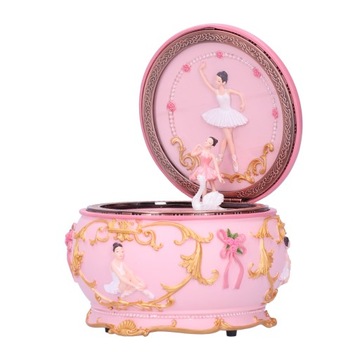 Светодиодная фигурка музыкальной шкатулки, вращение, изысканная музыкальная шкатулка
