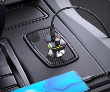 АВТОМОБИЛЬНЫЙ АУДИОПЕРЕДАТЧИК FM MP3 БЫСТРОЕ ЗАРЯДНОЕ УСТРОЙСТВО QC 3.0 MicroSD 3x USB