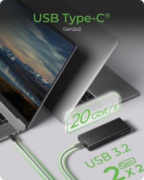 Корпус ICYBOX IB-1917M-C32a NVMe USB 3.2 Gen 2x2, 20 Гбит/с.