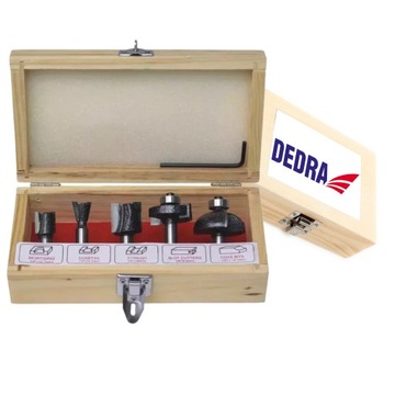 DEDRA 0782 FREZY DO DREWNA KSZTAŁTOWE ,ZESTAW 5SZT