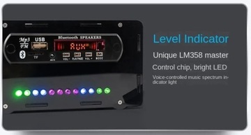 Głośnik z BT Odtwarzacz MP3, RADIO + Spektrum DiY KIT BLACK