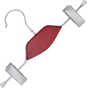 POLMART Wieszak do spodni DREWNO I CHROM 30 CM