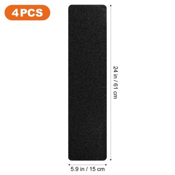 Ступени для уличной лестницы без ковриков, черная лента