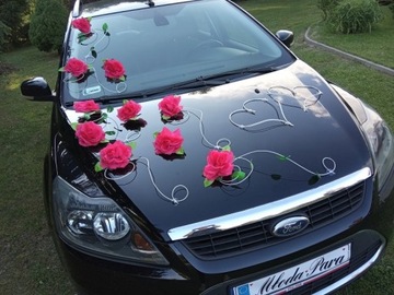 DS152 /E Ślubna dekoracja na samochód ozdoby ślub