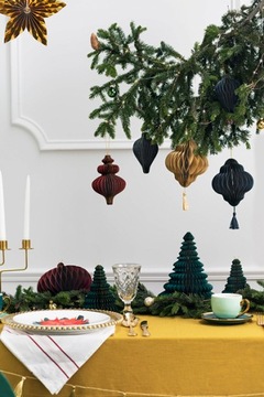 Сосулька Бордовая бумажная безделушка с блестками 10х15 см.