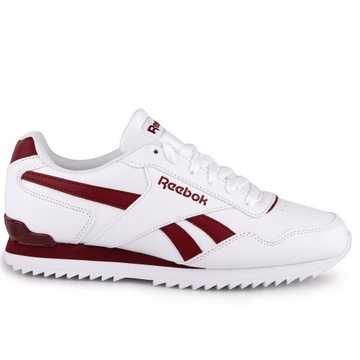 Buty sneakersy męskie Reebok ROYAL GLIDE RIPPLE WHITE BURGUNDY