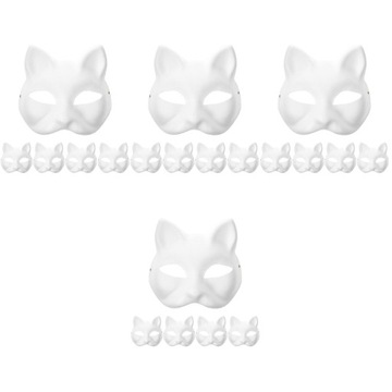 Маска для лица кошки, костюм, пустые маски, сделай сам, 20 шт.